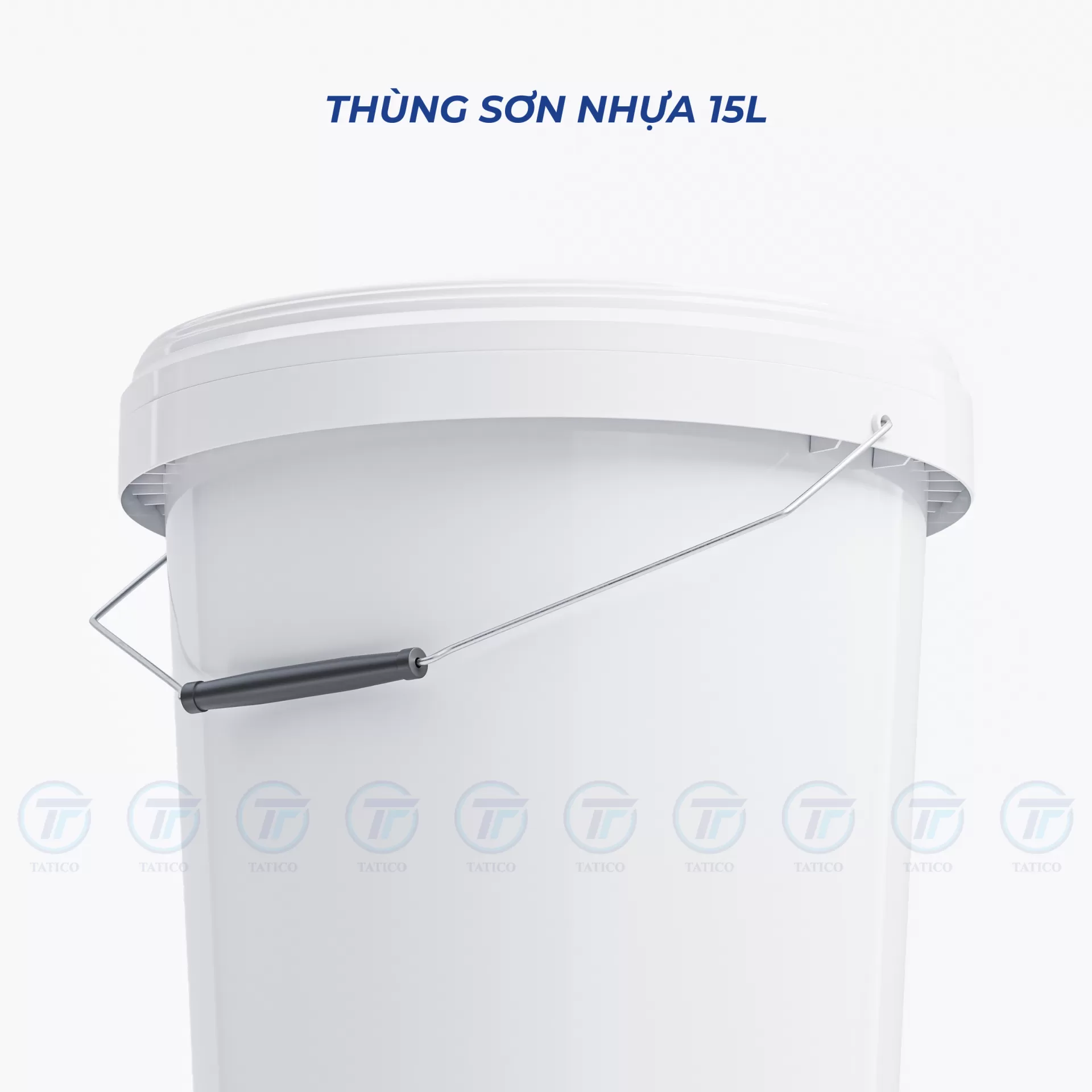 (Có nắp giật) Vỏ thùng sơn nhựa 15L